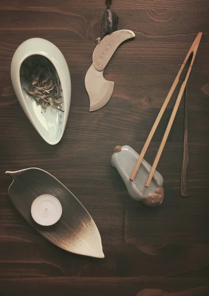 Objekte für Teezeremonie — Stockfoto