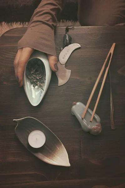 Preparation for tea ceremony — Stock Photo, Image