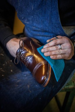 Ayakkabı yapımı. Ayrıntılı görünüm