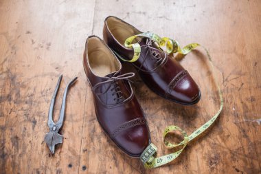 Ayakkabı yapımı. Ayrıntılı görünüm