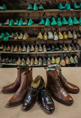 Ayakkabı yapımı. Ayrıntılı görünüm