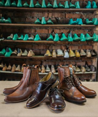 Ayakkabı yapımı. Ayrıntılı görünüm