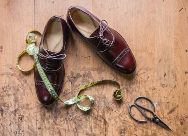 Ayakkabı yapımı. Ayrıntılı görünüm