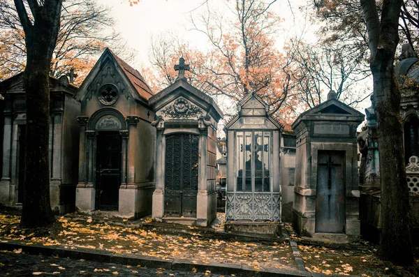 Paříž Francie Listopadu 2019 Hroby Krypty Hřbitově Pere Lachaise — Stock fotografie