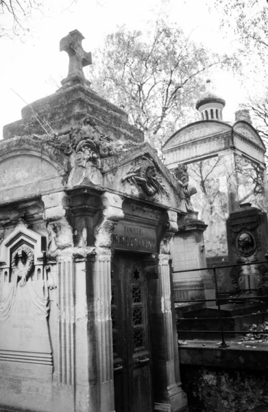 Parigi Francia Novembre 2019 Cripte Tombe Nel Cimitero Pere Lachaise — Foto Stock