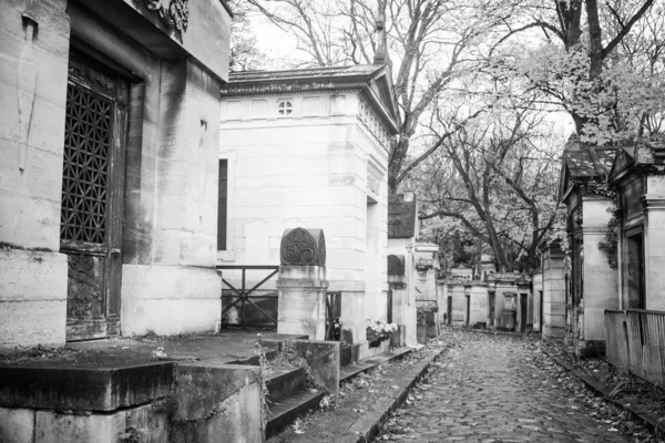 Paris França Novembro 2019 Sepulturas Criptas Cemitério Pere Lachaise — Fotografia de Stock