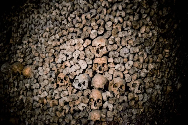 Skulls Bones Paris Catacombs France — Stock Photo, Image