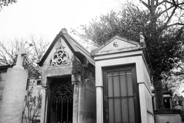 Paris Fransa Kasım 2019 Pere Lachaise Mezarlığında Mezarlar Mahzenler — Stok fotoğraf