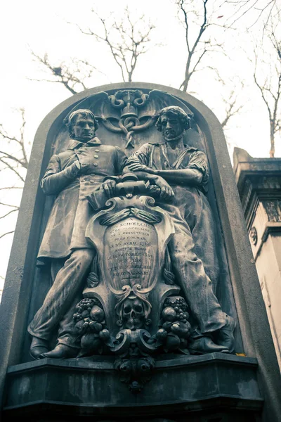 Paris Fransa Kasım 2019 Pere Lachaise Mezarlığında Mezarlar Mahzenler — Stok fotoğraf