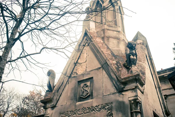 Párizs Franciaország 2019 November Sírok Kripták Pere Lachaise Temetőben — Stock Fotó