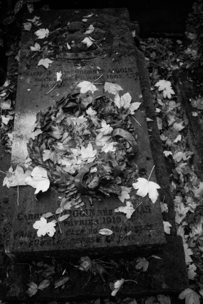 Paris França Novembro 2019 Sepulturas Criptas Cemitério Pere Lachaise — Fotografia de Stock