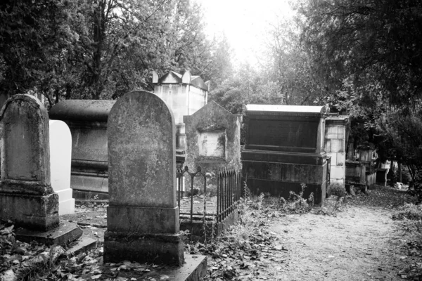 Paris Fransa Kasım 2019 Pere Lachaise Mezarlığında Mezarlar Mahzenler — Stok fotoğraf