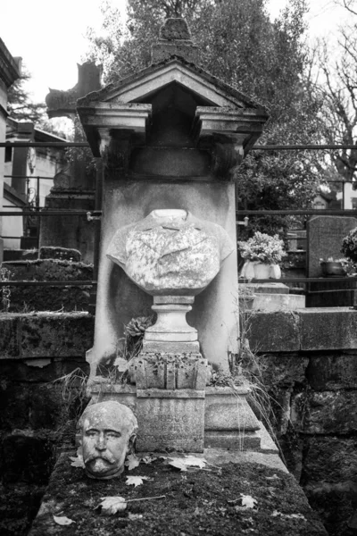 París Francia Noviembre 2019 Tumbas Criptas Cementerio Pere Lachaise — Foto de Stock