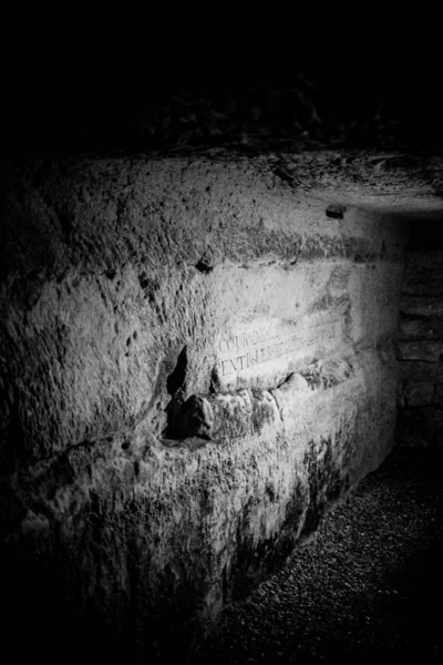 Schedels Botten Catacomben Van Parijs Frankrijk — Stockfoto