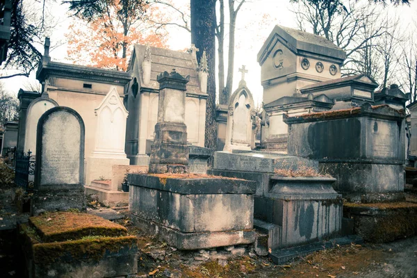 Paris Frankrig November 2019 Grave Krypter Pere Lachaise Kirkegård - Stock-foto