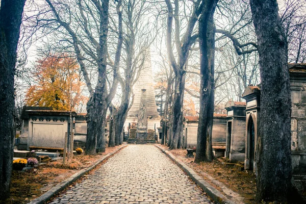 París Francia Noviembre 2019 Tumbas Criptas Cementerio Pere Lachaise — Foto de Stock