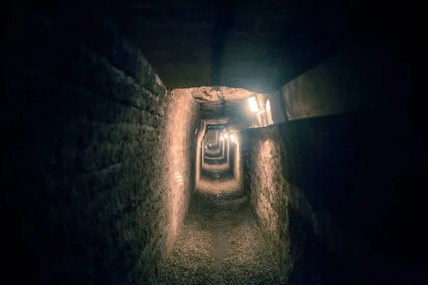 Черепа Кости Paris Catacombs France — стоковое фото