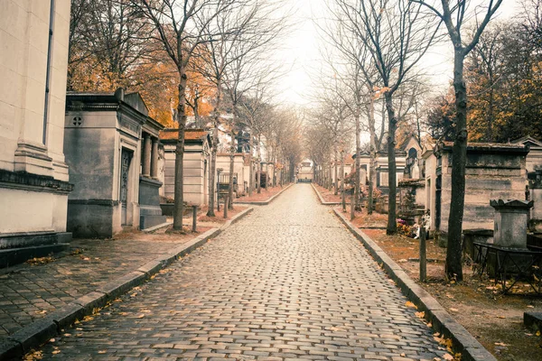 París Francia Noviembre 2019 Tumbas Criptas Cementerio Pere Lachaise — Foto de Stock