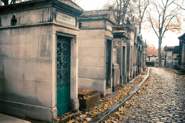 Parijs Frankrijk November 2019 Graven Crypten Begraafplaats Pere Lachaise — Stockfoto