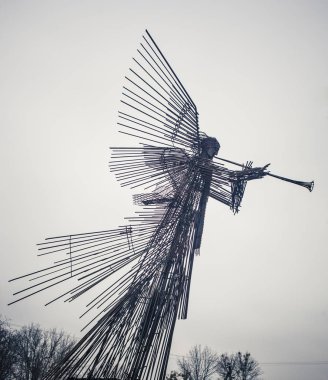 Pripyat Çernobil Yasaklama Bölgesi 'ndeki Polyn Yıldızı Anıtı
