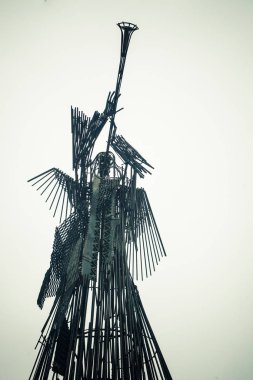Pripyat Çernobil Yasaklama Bölgesi 'ndeki Polyn Yıldızı Anıtı