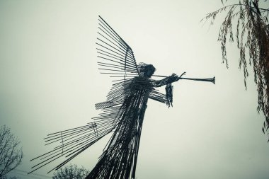 Pripyat Çernobil Yasaklama Bölgesi 'ndeki Polyn Yıldızı Anıtı
