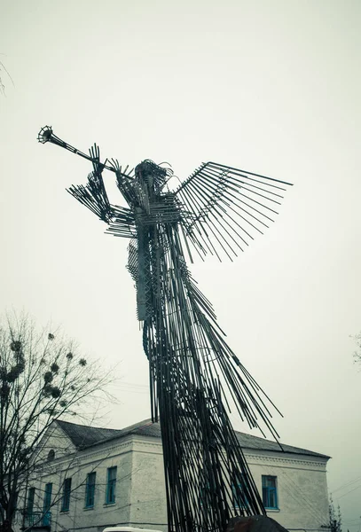 Monumento Stella Polyn Nella Zona Esclusione Pripyat Chernobyl — Foto Stock