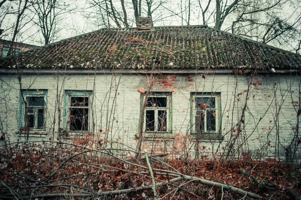 Bâtiments Objets Abandonnés Dans Zone Exclusion Tchernobyl Pripyat — Photo