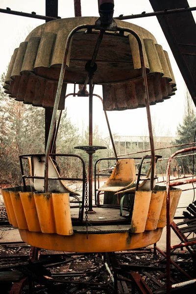 Roue Ferry Abandonnée Dans Zone Exclusion Tchernobyl — Photo