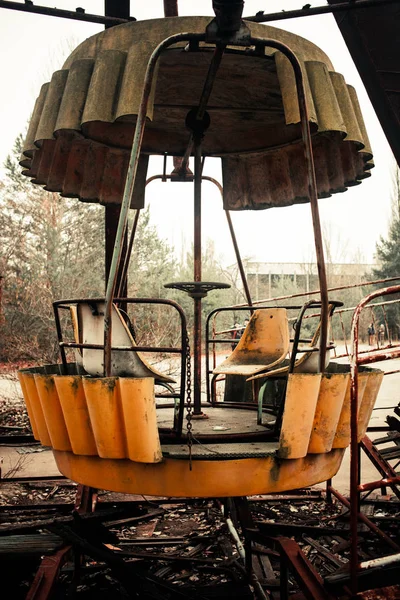 Roue Ferry Abandonnée Dans Zone Exclusion Tchernobyl — Photo