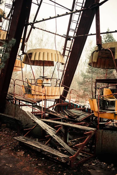 Roue Ferry Abandonnée Dans Zone Exclusion Tchernobyl — Photo