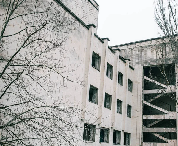 Bâtiments Objets Abandonnés Dans Zone Exclusion Tchernobyl Pripyat — Photo