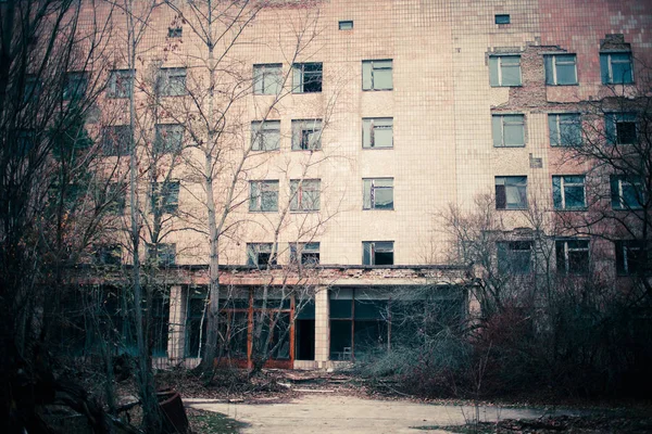 Hospital Abandonado Zona Exclusión Chernobyl — Foto de Stock