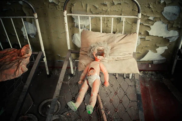 Abandoned Kindergarden Prypiat Chernobyl Exclusion Zone Toys Dolls Books Left Royalty Free Stock Images