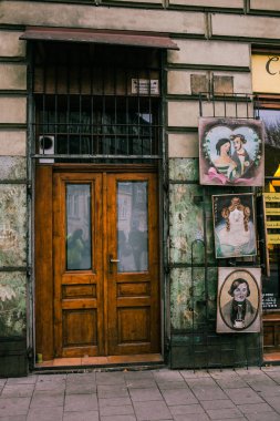 Krakow 25.11.2019. Kazimierz, Krakow 'un eski Yahudi mahallesi. 