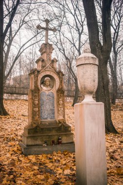 Krakow Polonya - 25.11.2019 Cmentip Podgrski Mezarlığı