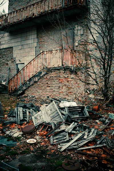 Εγκαταλελειμμένα Κτίρια Και Πράγματα Στη Ζώνη Αποκλεισμού Του Τσερνομπίλ — Φωτογραφία Αρχείου