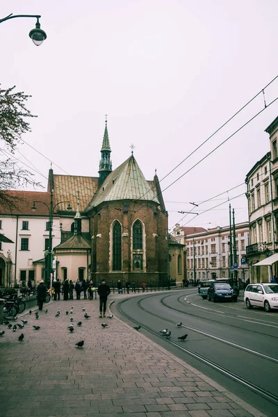 Krakkó Lengyelország 2019 Óváros Krakkó Központjában — Stock Fotó
