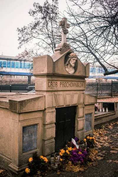 Krakau Polen 2019 Cmentarz Podgrski Stary Cemetery — Stockfoto