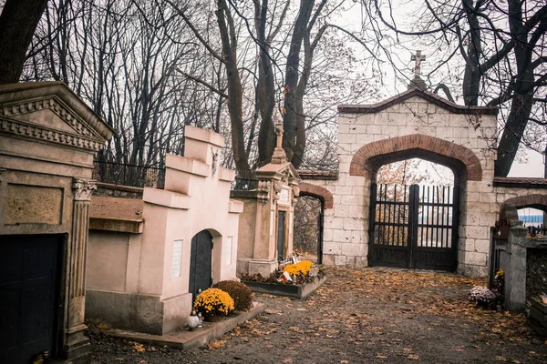 Cracóvia Polônia 2019 Cmentarz Podgrski Stary Cemetery — Fotografia de Stock