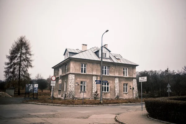 Krakau Polen November 2019 Plaszow Ehemaliges Deutsches Konzentrationslager Graues Hausgefängnis — Stockfoto