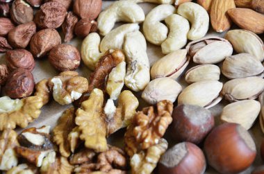 fındık farklı tipleri ile natürmort