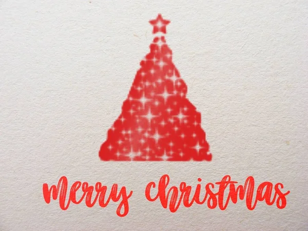 Weihnachtspostkarte mit Baum — Stockfoto