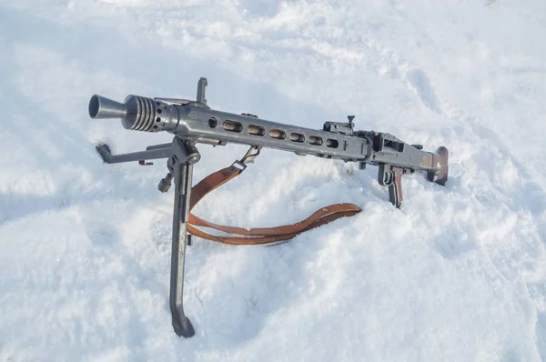 La pistola de nieve de la Wehrmacht, primer plano . — Foto de Stock