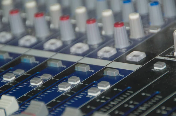 Music Console, close up shot at Live music concert — Stock Photo, Image