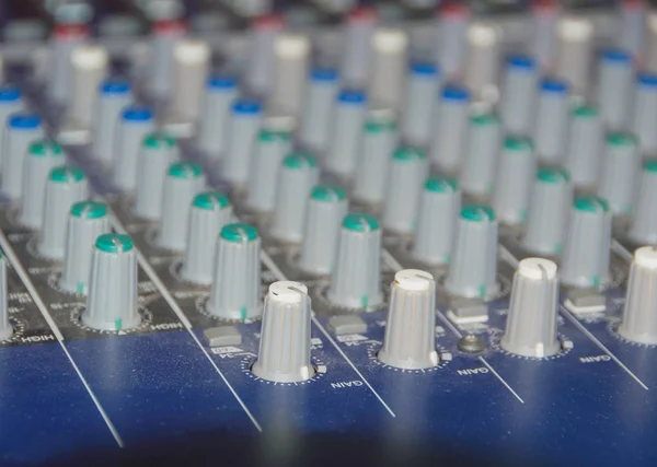 Professional sound mixer control desk — Stock Photo, Image