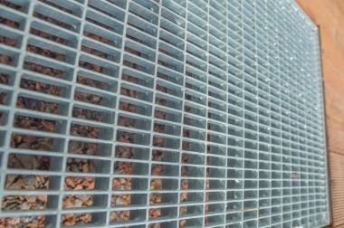 arka plan, doku, kare çelik Panjur portre.