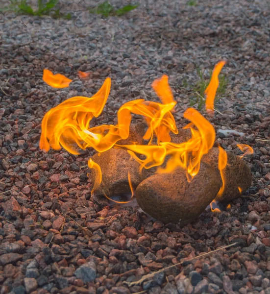 Опік з яскравим полум'ям . — стокове фото