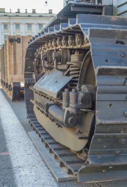 Caterpillar traktör mekanizması, yakın.