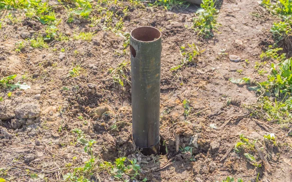 He screw pile Foundation under construction. — Stock Photo, Image